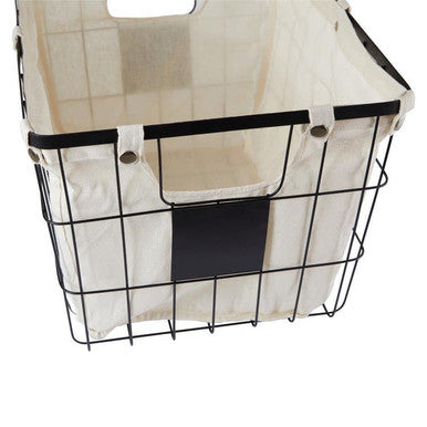 Harga Large Matte Black Wire Storage Bas