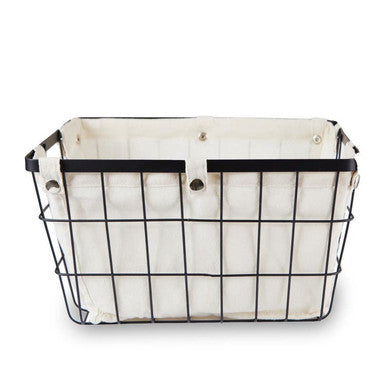 Harga Medium Matte Black Wire Storage Ba