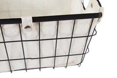 Harga Medium Matte Black Wire Storage Ba