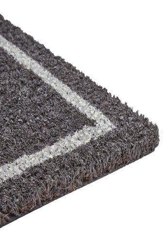 Filta Hello Coir Grey And White Doormat