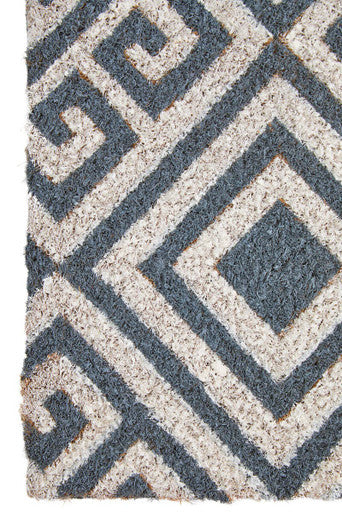 Filta Blue And White Geo Coir Doormat