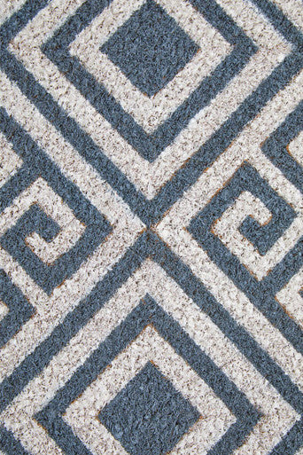 Filta Blue And White Geo Coir Doormat