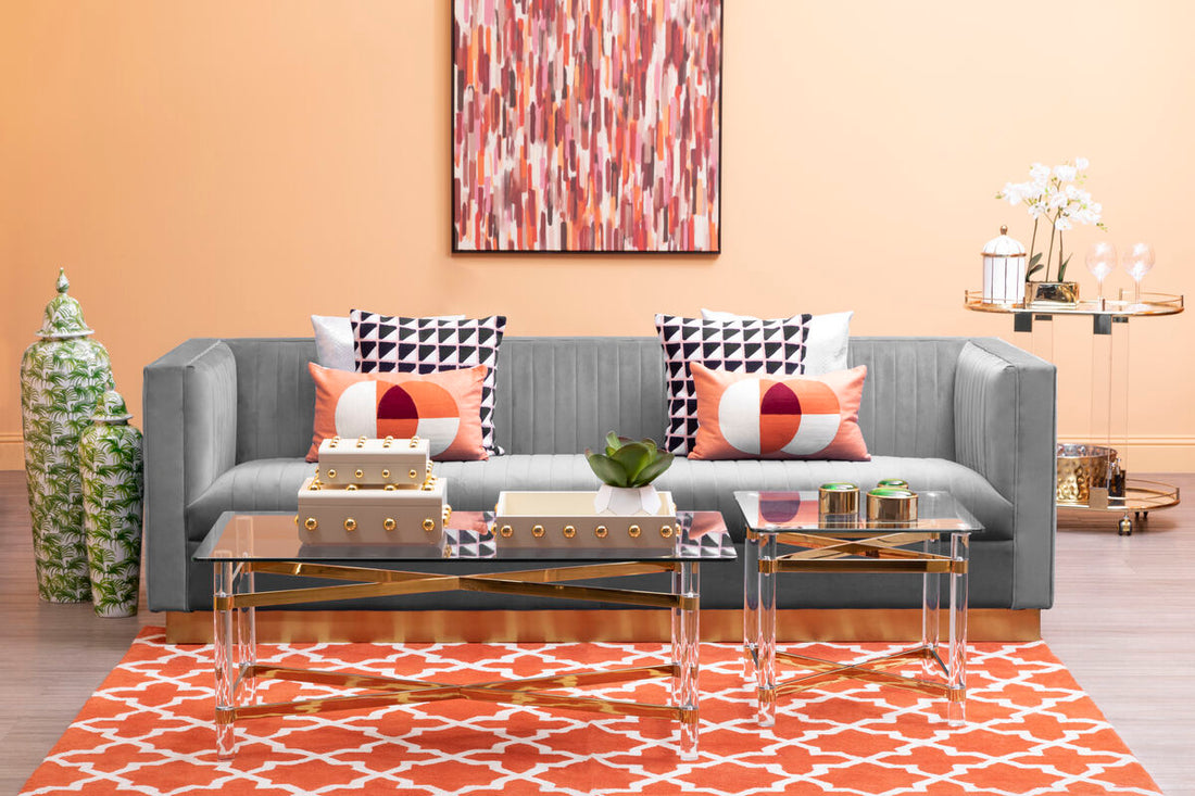 3 Seater Grey Sofa, Opal - Image 8