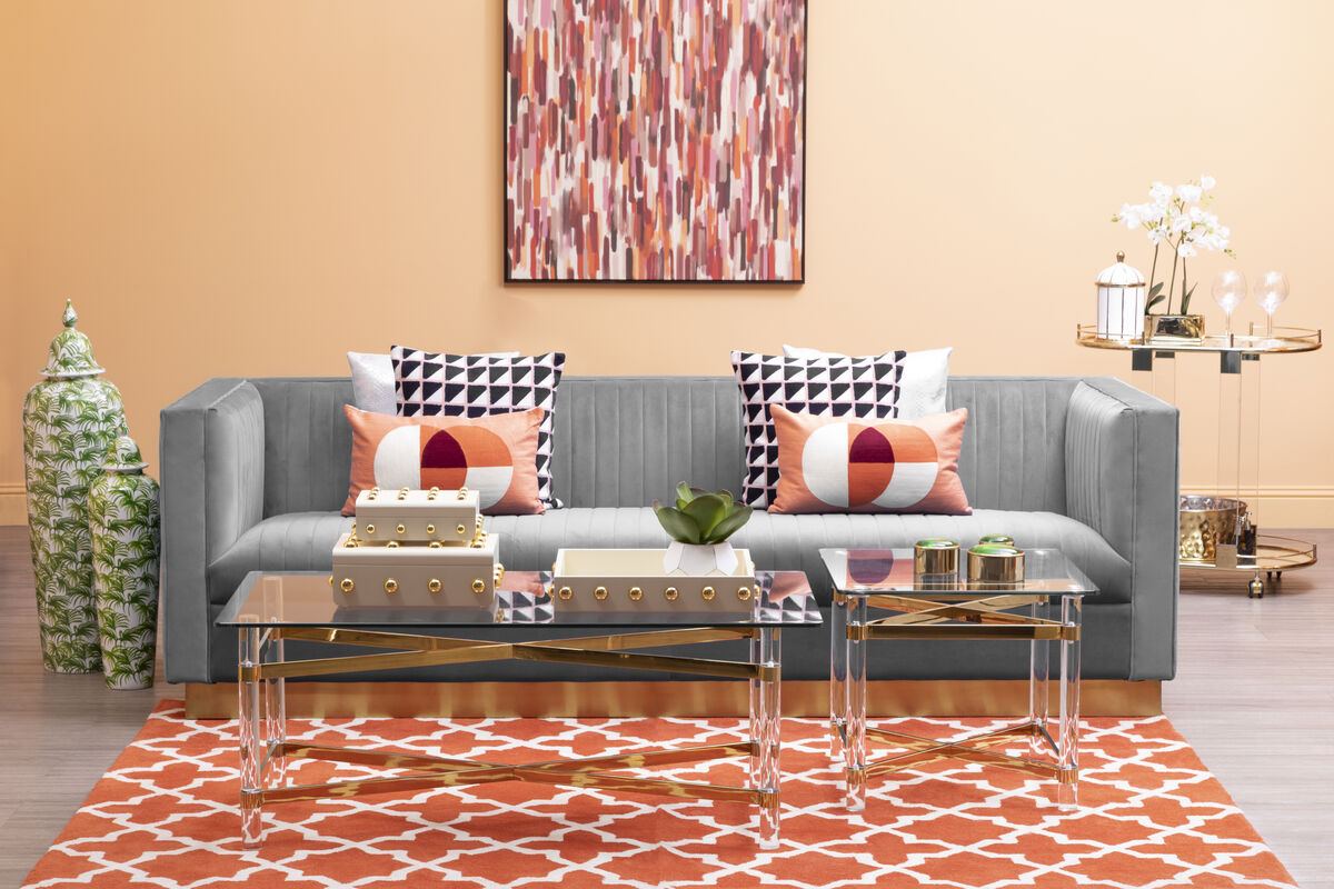 3 Seater Grey Sofa, Opal - Image 8