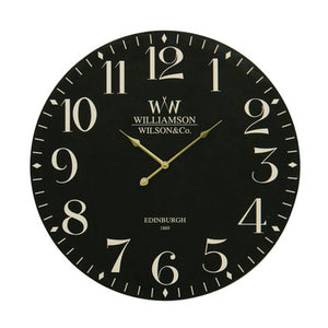 60cm Dia Classical Black Wall Clock | Destini
