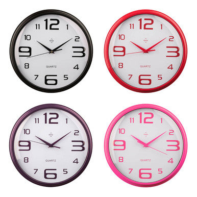 Sanga Red Plastic White Face Wall Clock
