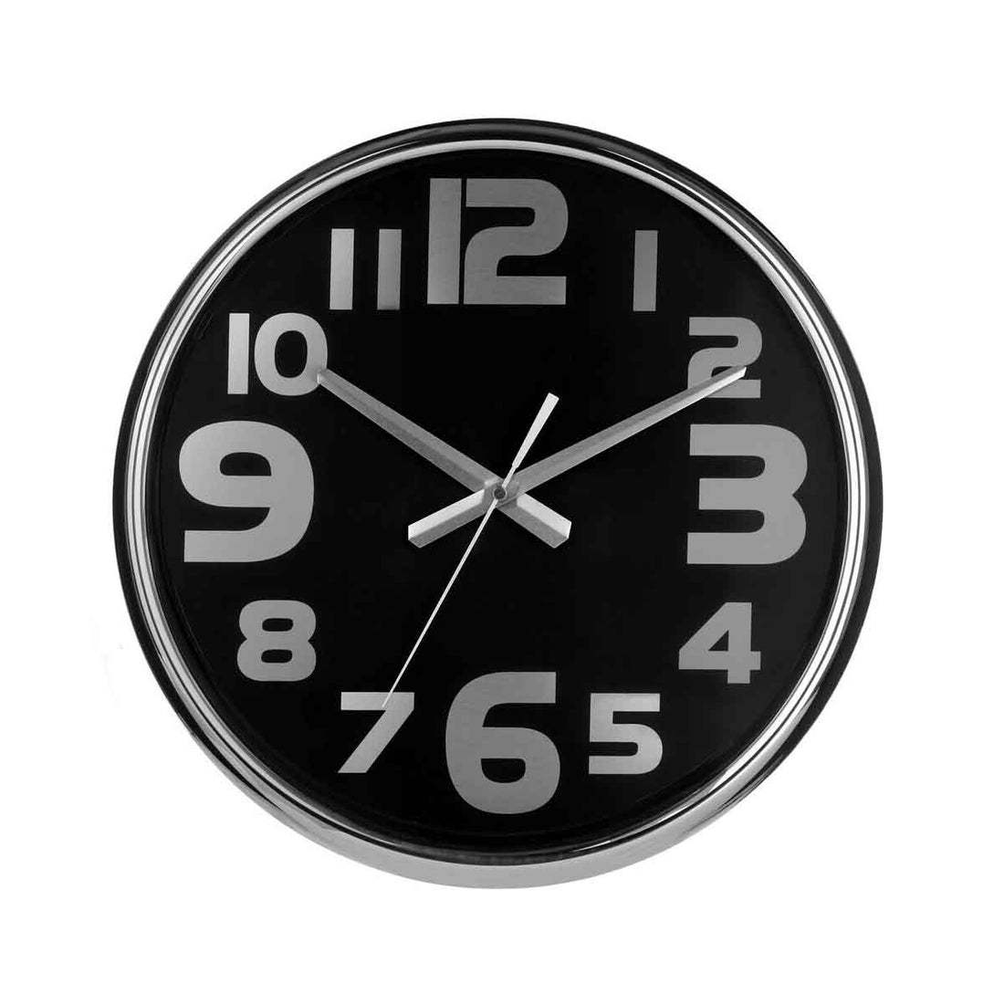 Black Face Stainless Steel Wall Clock