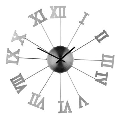 Manero Roman Numerals Metal Wall Clock