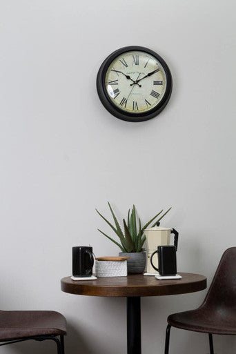 Robello Black Lined Rim Wall Clock