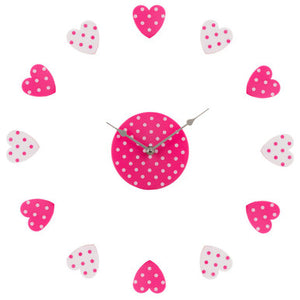 Pink and White Heart DIY Wall Clock | Verdian