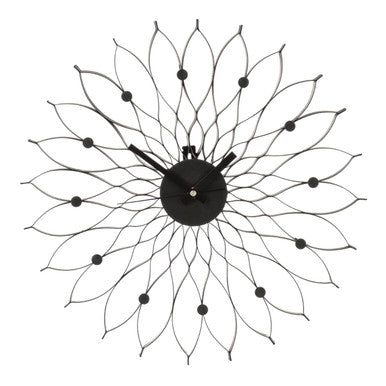 Styro Black Metal Clock