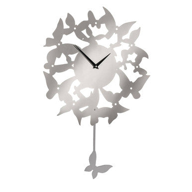Kiki Butterflies Stainless Steel Wall Clock