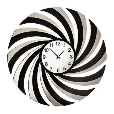 Vole Black Mirrored Wall Clock