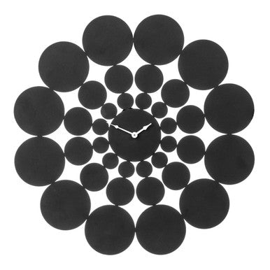 Ezell Black Discs Design Wall Clock