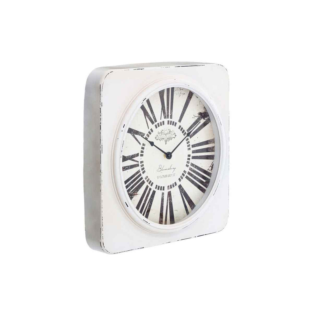 Cheston White Antique Finish Wall Clock
