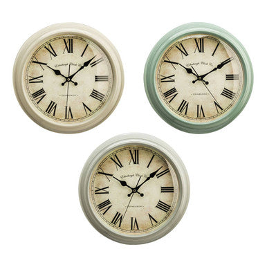 Vermont Grey Plastic Wall Clock