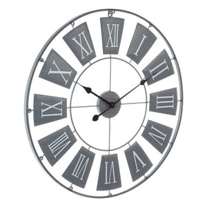 Vitus Grey Metal Large Wall Clock
