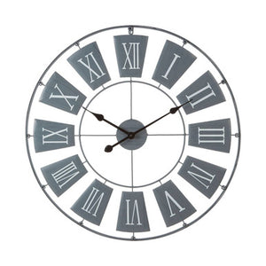 90cm Dia Grey Metal Large Wall Clock | Vitus