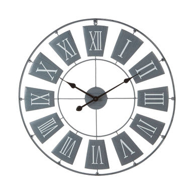Vitus Grey Metal Large Wall Clock
