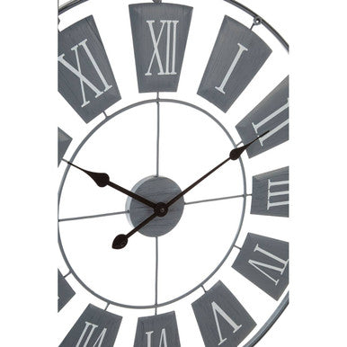 Vitus Grey Metal Large Wall Clock