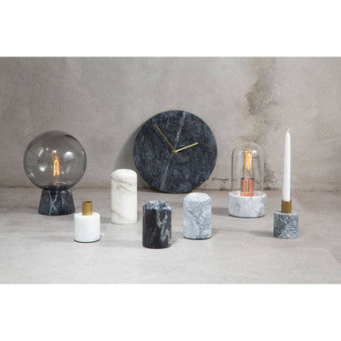 Lamonte Black Marble Wall Clock
