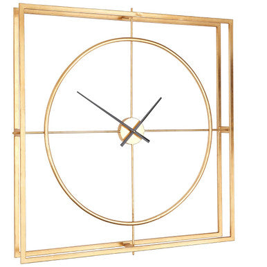 Trinity Gold Finish Metal Wall Clock