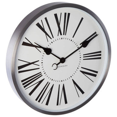 Baillie Chrome Wall Clock