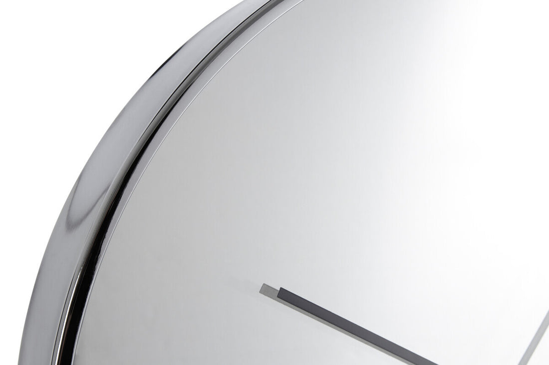 Baillie 40cm Dia Chrome and Mirror Wall Clock