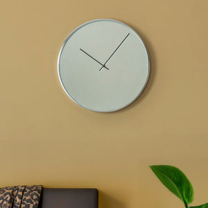 40cm Dia Chrome and Mirror Wall Clock | Baillie