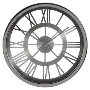 Bailie Chrome Finish Wall Clock