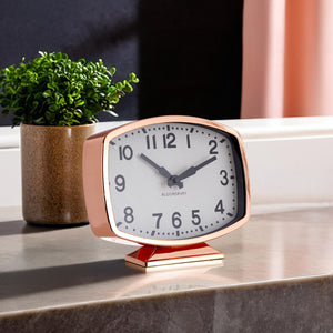 Rose Gold Finish Table Clock | Baillie