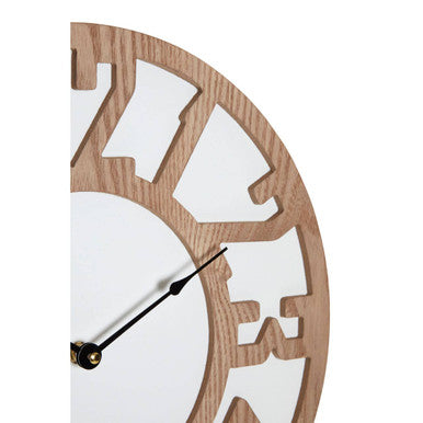 Vitus Carved Wood Wall Clock