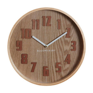 30cm Dia Brown Grain Small Wall Clock | Vitus