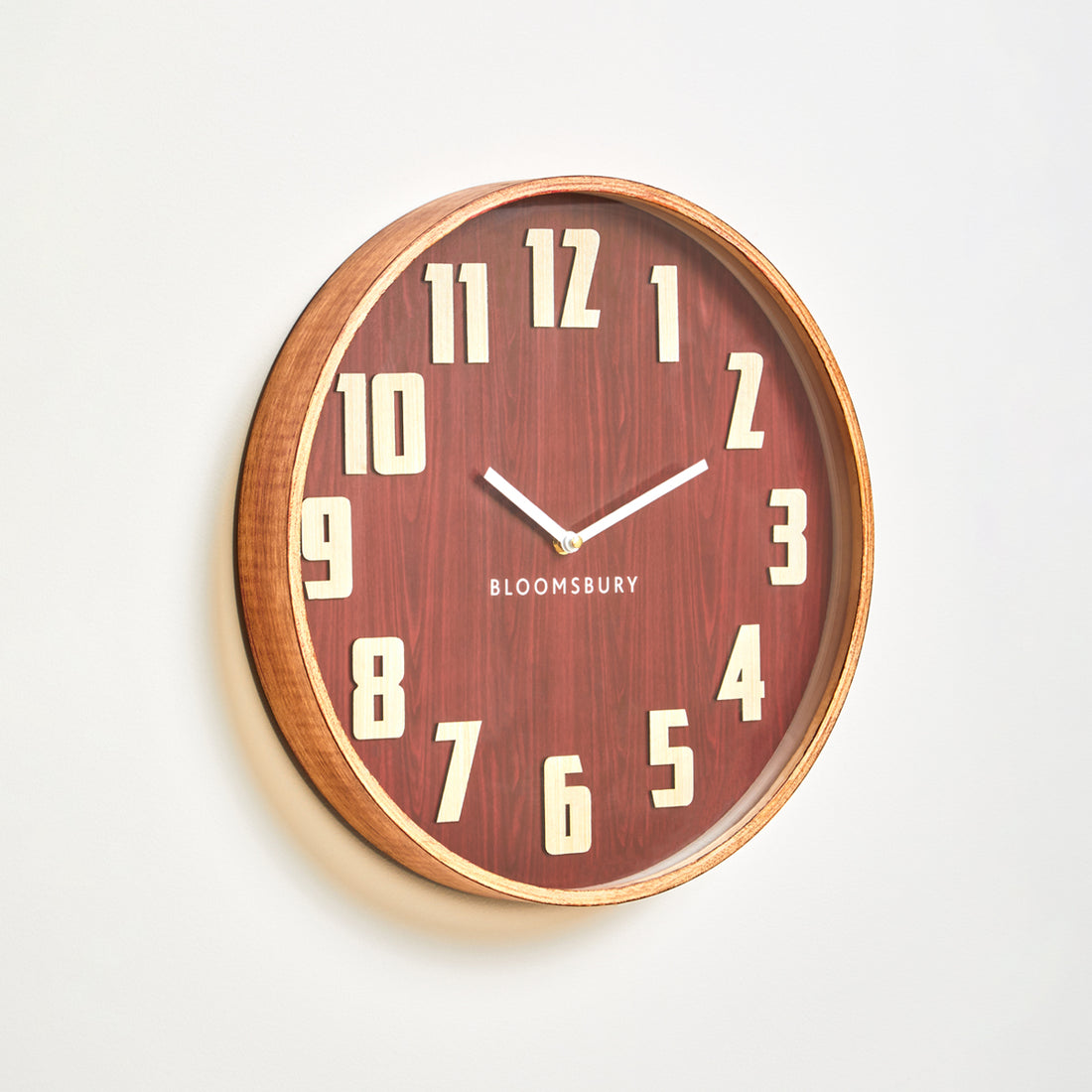 Vitus Red Grain Large Wall Clock