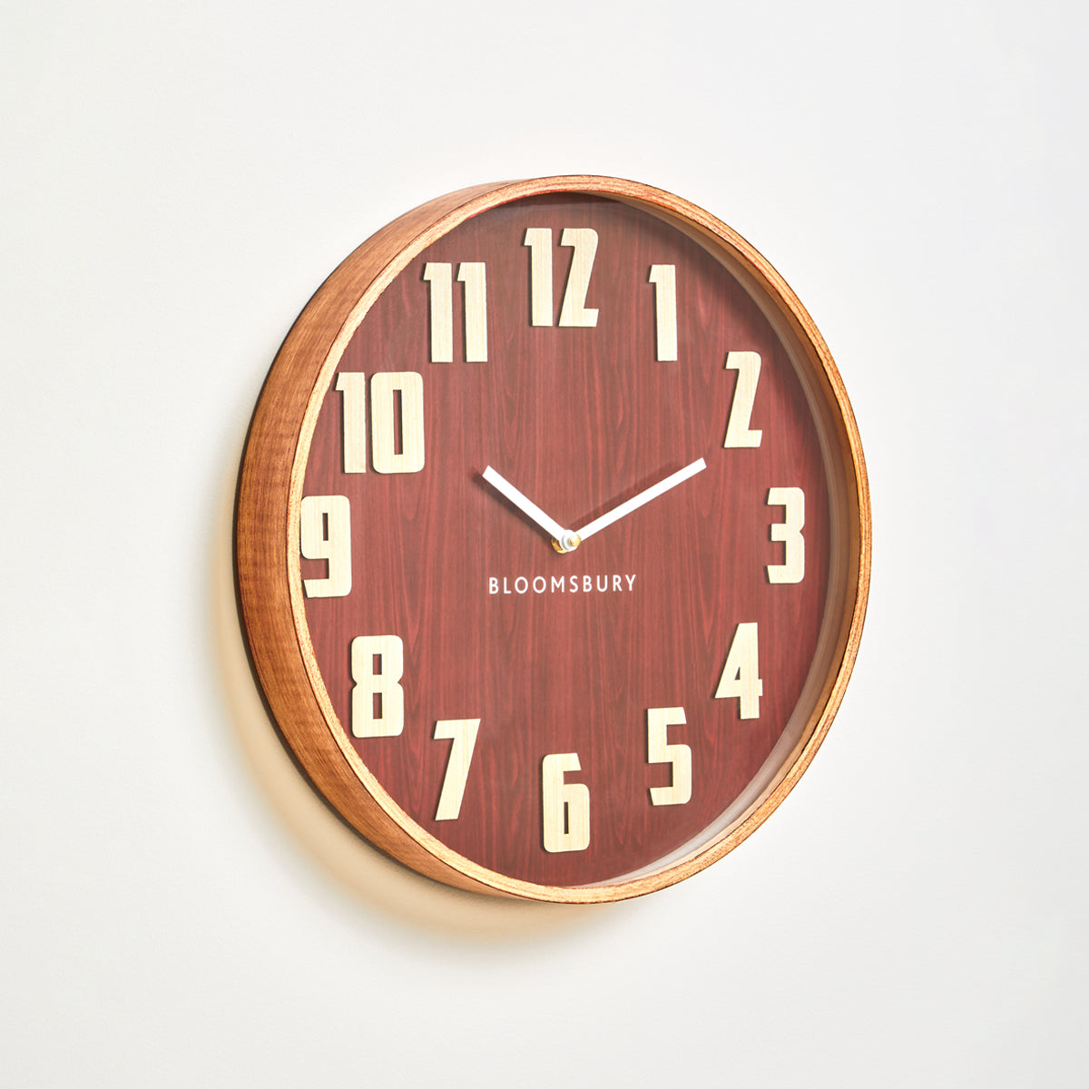 Vitus Red Grain Large Wall Clock