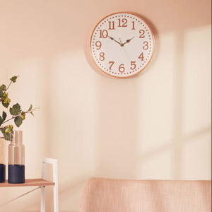 Vitus White Wood With Gold Numbers Wall Clock