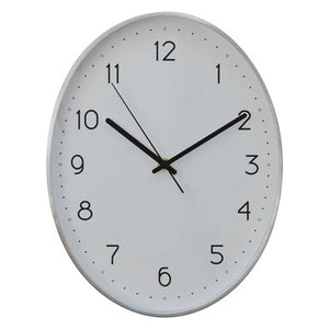 Elko Oval Wall Clock With Silver Finish