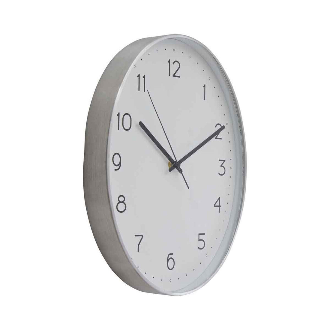 Elko Oval Wall Clock with Silver Finish