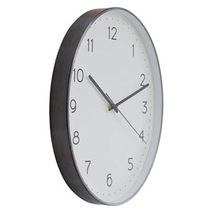Elko Oval Wall Clock With Dark Grey Finish