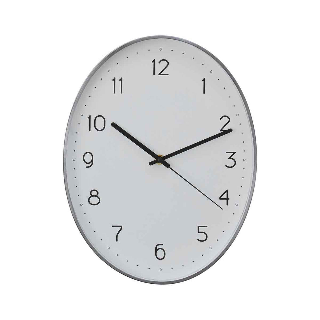 Elko Oval Wall Clock with Dark Grey Finish