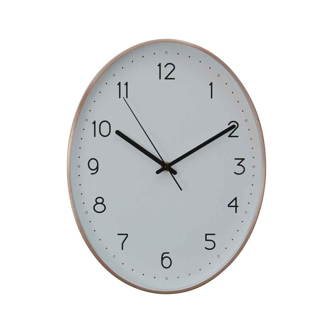 Elko Oval Wall Clock with Copper Finish