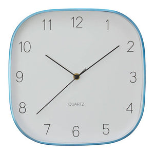 Elko Square Blue Finish Case Wall Clock