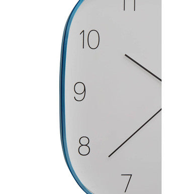 Elko Square Blue Finish Case Wall Clock