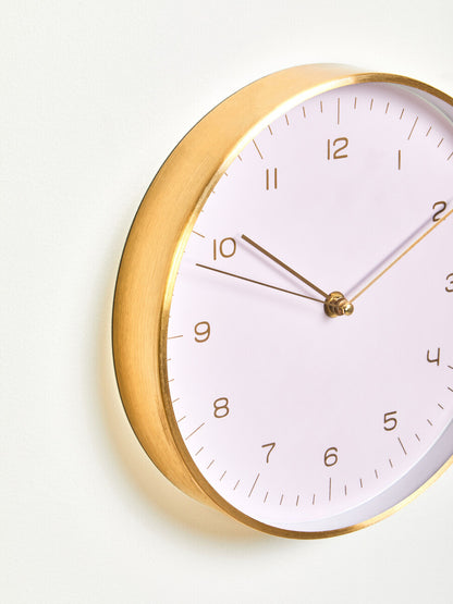 Elko Gold And Pink Finish Wall Clock