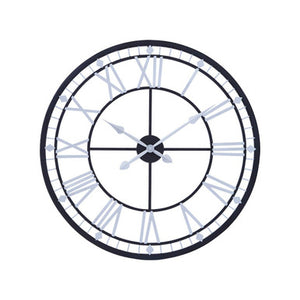 80cm Dia Skeletal Wall Clock with Black Finish Frame | Vitus