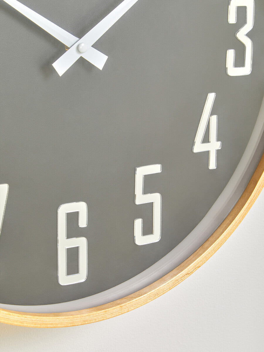 Vitus 30cm Dia Black Wall Clock