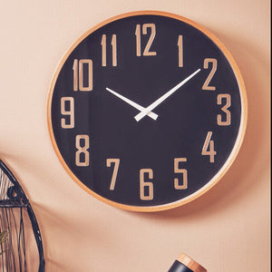 30cm Dia Black Wall Clock | Vitus