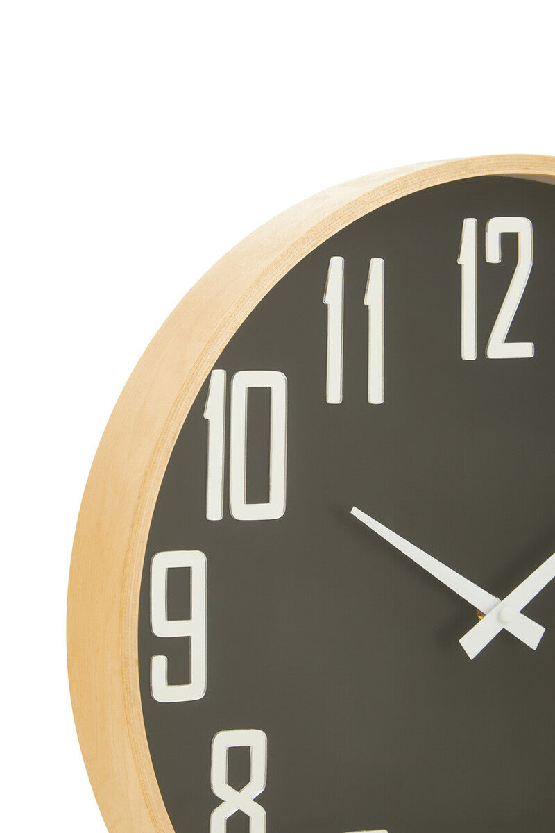 Vitus 30cm Dia Black Wall Clock