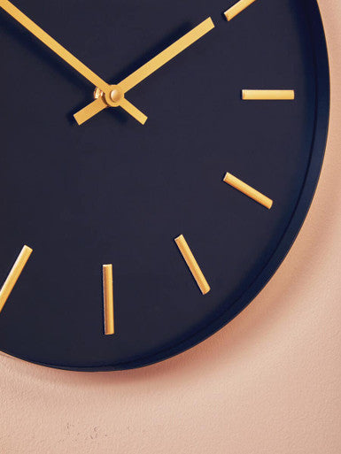 Vitus Black And Gold Wall Clock