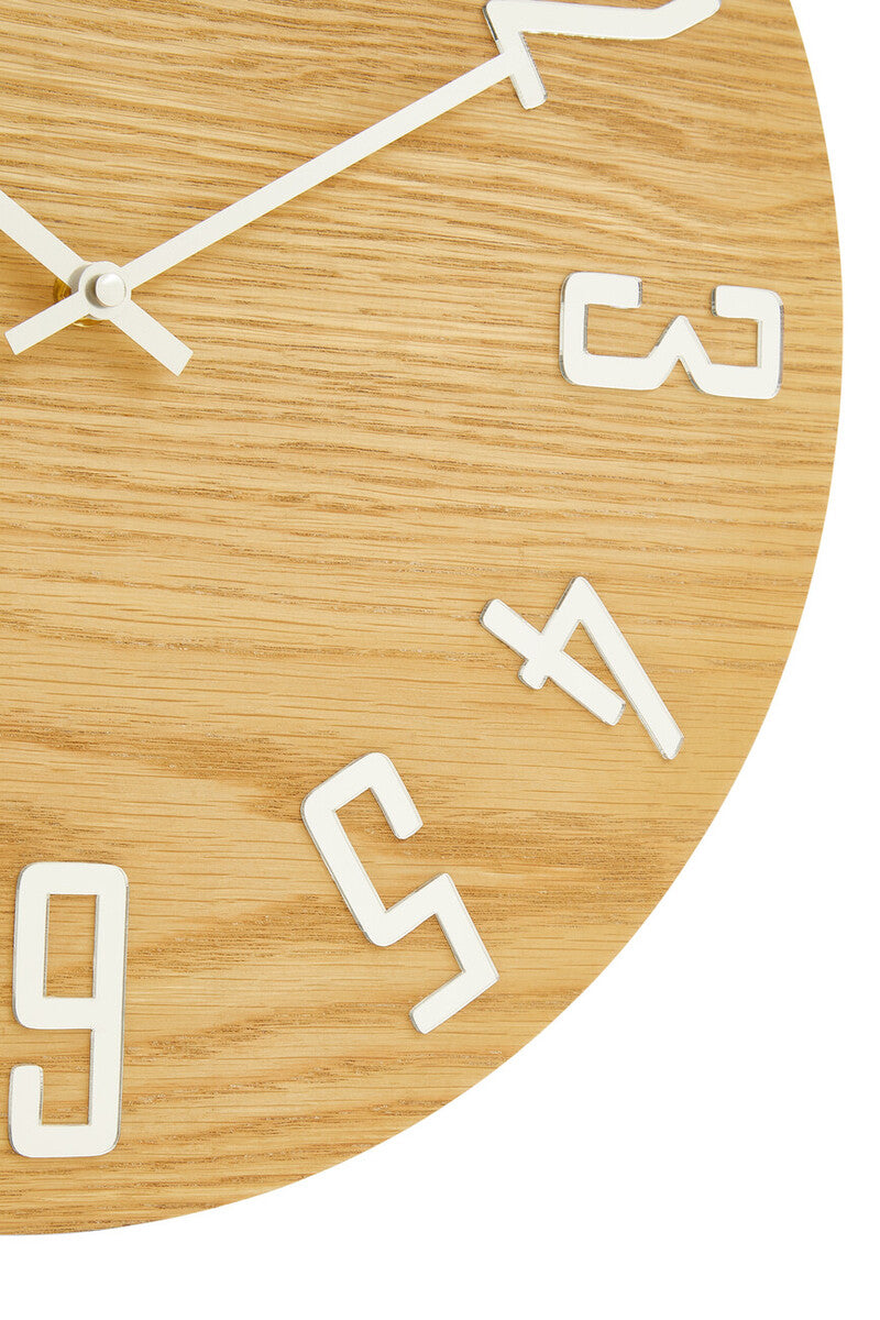 Vitus 40cm Dia Natural Wood Effect Wall Clock